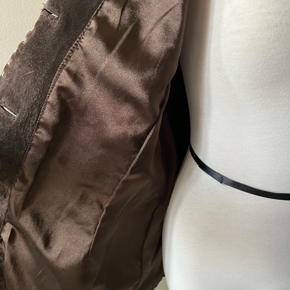 SOLD - ROXY Brown suede jacket Fits like Medium - Picture 7 of 9